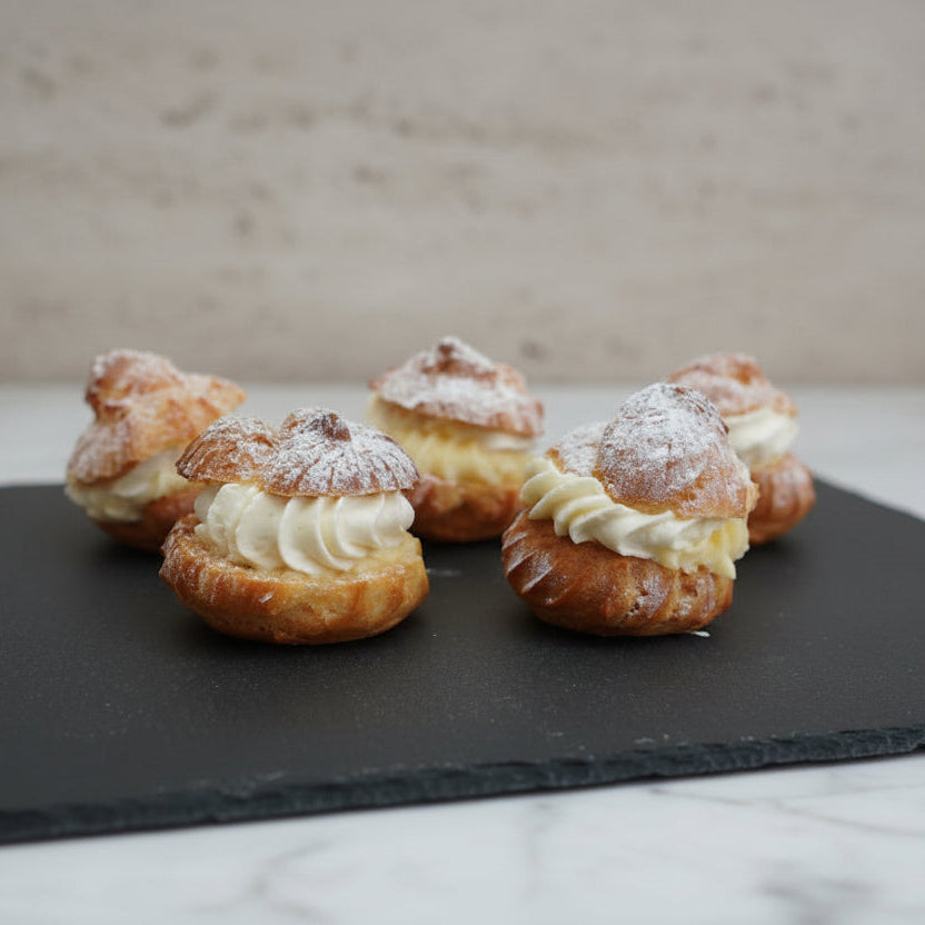 luxury bite size choux pastries wedding catering