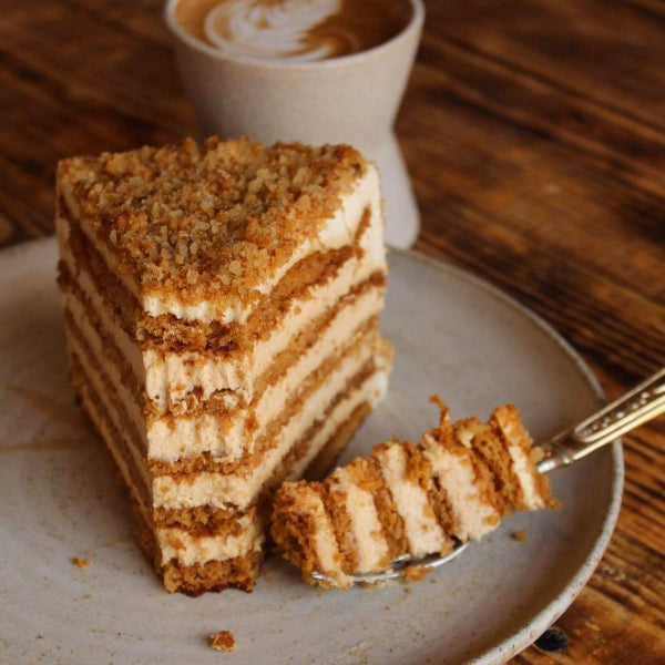 Tottenham bakery’s Great Taste Award medovik honey cake with caramelised honey layers