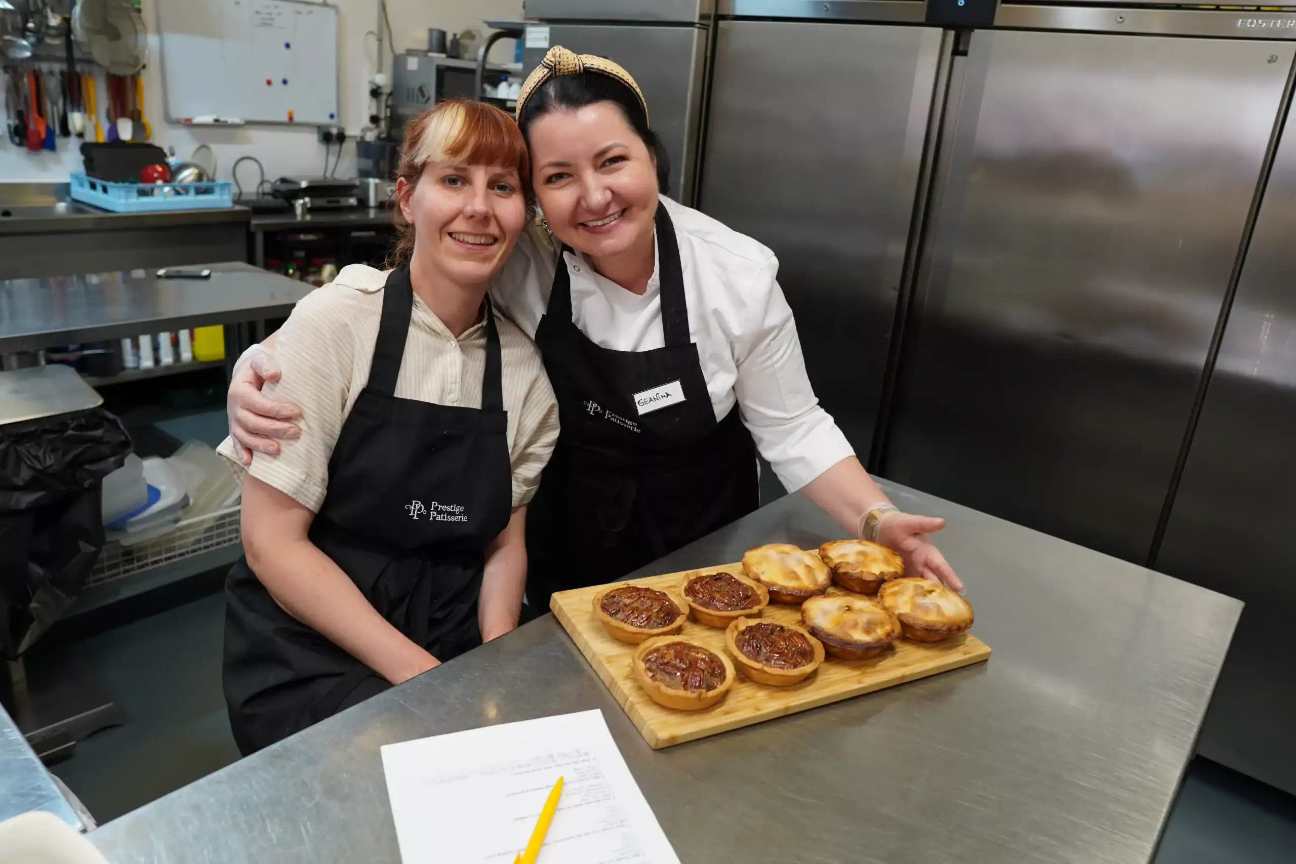 Geanina Ursache teaching baking class in North London