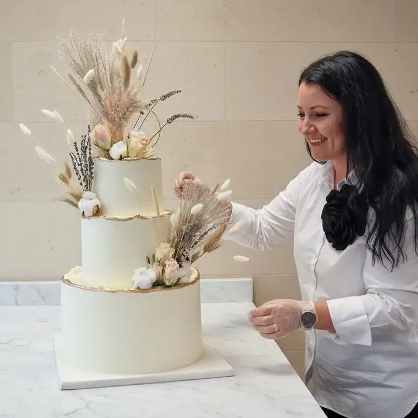 Award-winning_Medovik_honey_wedding_cake Luxury birthday cakes london by Prestige Patisserie in North London